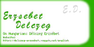 erzsebet delczeg business card